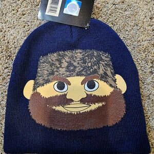 West Virginia Mountaineer Blue Beanie with Character Design